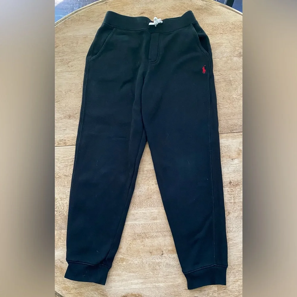 Polo‎ Ralph Lauren Boy’s Sz M (10-12) Black Fleece Jogger Pant